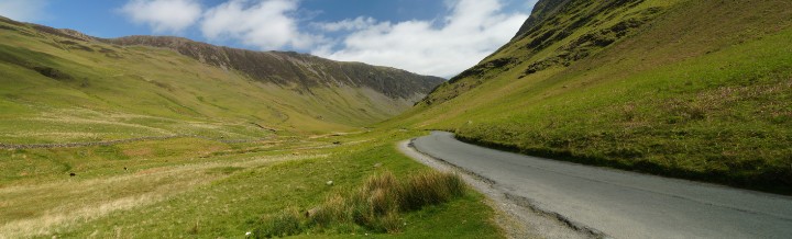 Honoister Pass taken from Coniston Water side.